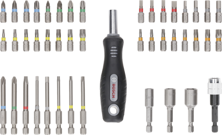 Bosch超硬螺絲起子頭組 44+1 件，附把手。.